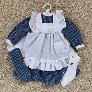 American Girl Authentic Samantha’s Blue Play Dress, Pinafore, and Accessories